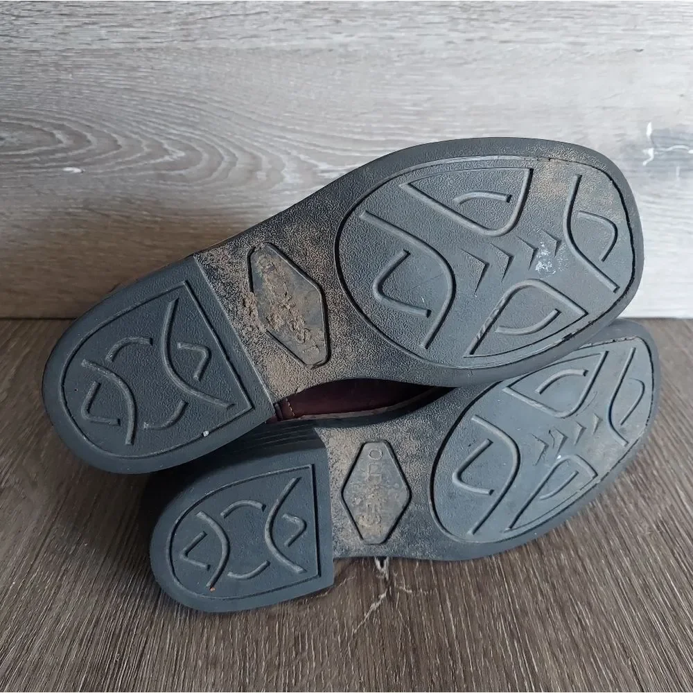 Old West Children All Over Leatherette Material Broad Square Toe Western Boot 2D